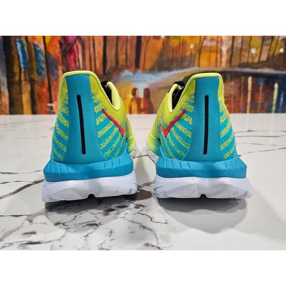 Hoka One Mach 5 Evening Primrose Scuba Blue Size 11D US Men's Running Shoes - Picture 4 of 7